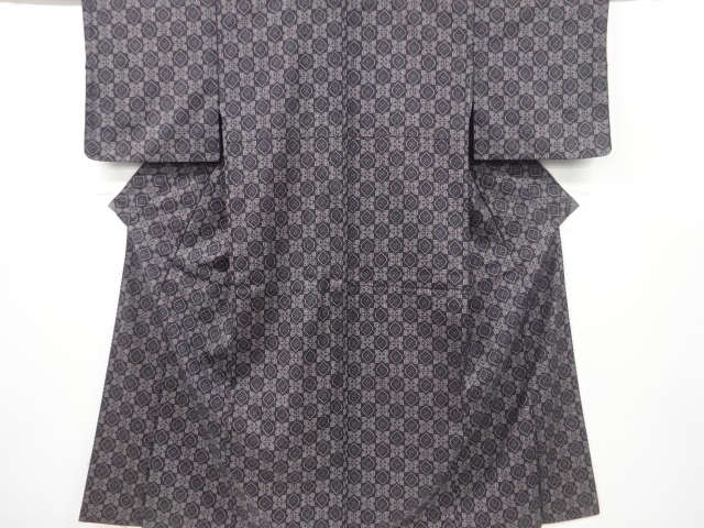 抽象模様織り出し西陣伝承紬着物アンサンブル